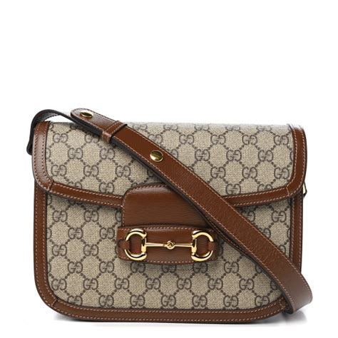 gucci bag brown and white